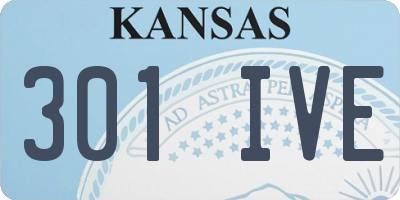 KS license plate 301IVE