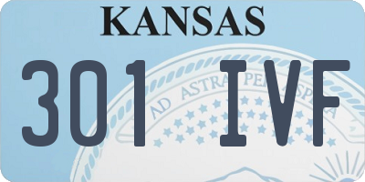 KS license plate 301IVF