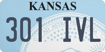 KS license plate 301IVL