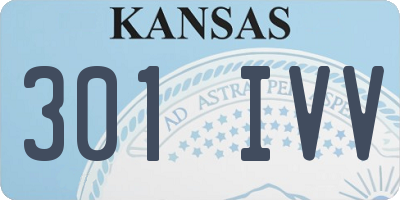 KS license plate 301IVV