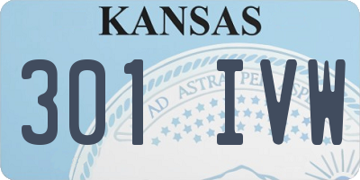 KS license plate 301IVW