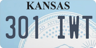 KS license plate 301IWT