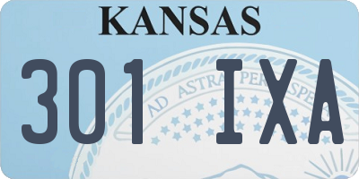 KS license plate 301IXA