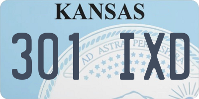 KS license plate 301IXD