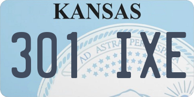 KS license plate 301IXE