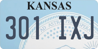 KS license plate 301IXJ