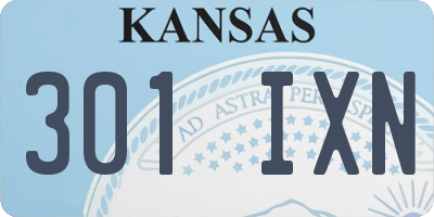 KS license plate 301IXN