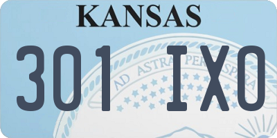 KS license plate 301IXO