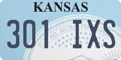 KS license plate 301IXS