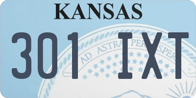 KS license plate 301IXT