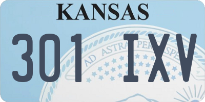 KS license plate 301IXV