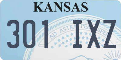 KS license plate 301IXZ