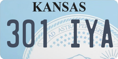KS license plate 301IYA