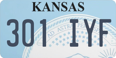 KS license plate 301IYF