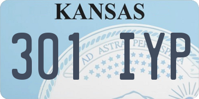 KS license plate 301IYP