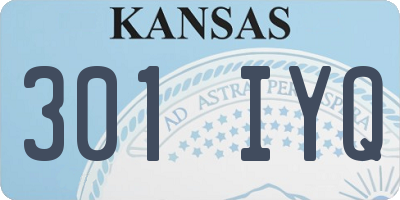 KS license plate 301IYQ