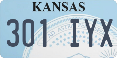 KS license plate 301IYX