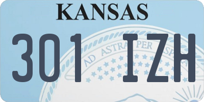 KS license plate 301IZH