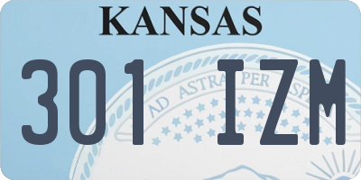 KS license plate 301IZM