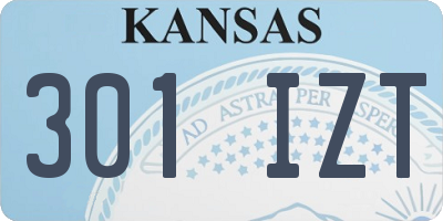 KS license plate 301IZT