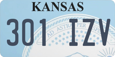 KS license plate 301IZV