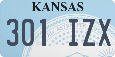 KS license plate 301IZX