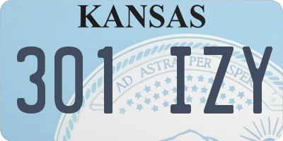 KS license plate 301IZY