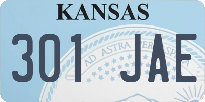 KS license plate 301JAE