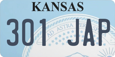 KS license plate 301JAP