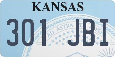 KS license plate 301JBI