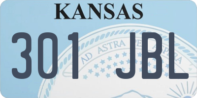 KS license plate 301JBL