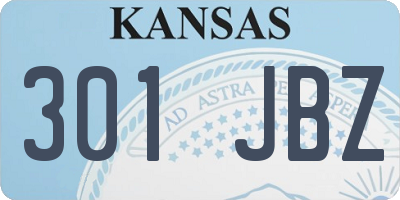 KS license plate 301JBZ