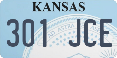 KS license plate 301JCE