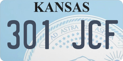 KS license plate 301JCF