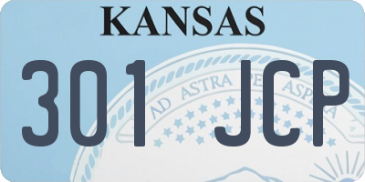 KS license plate 301JCP