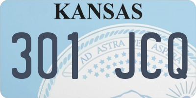KS license plate 301JCQ
