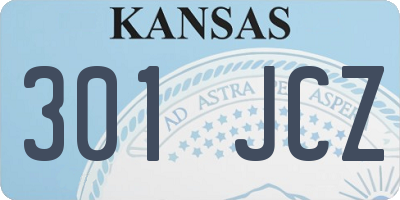 KS license plate 301JCZ