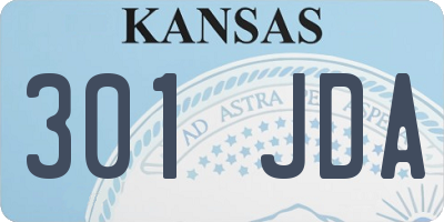 KS license plate 301JDA