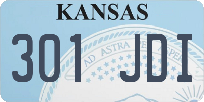 KS license plate 301JDI