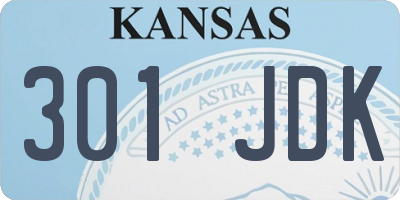 KS license plate 301JDK