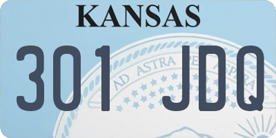 KS license plate 301JDQ