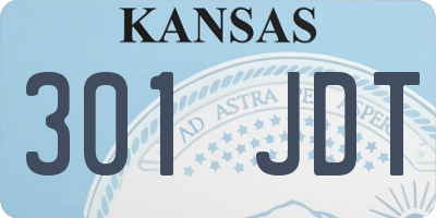 KS license plate 301JDT