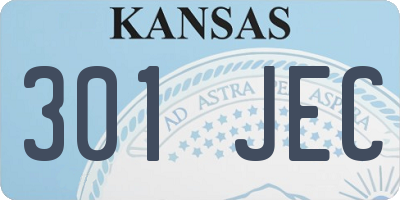 KS license plate 301JEC