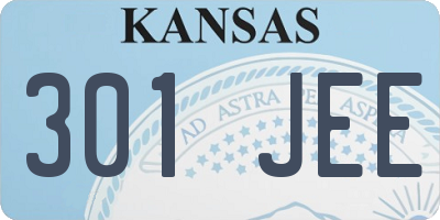 KS license plate 301JEE