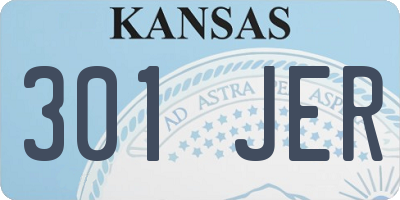 KS license plate 301JER