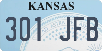 KS license plate 301JFB