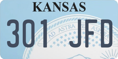 KS license plate 301JFD