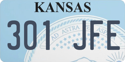 KS license plate 301JFE