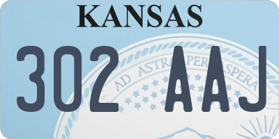 KS license plate 302AAJ