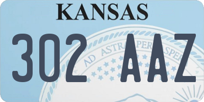 KS license plate 302AAZ